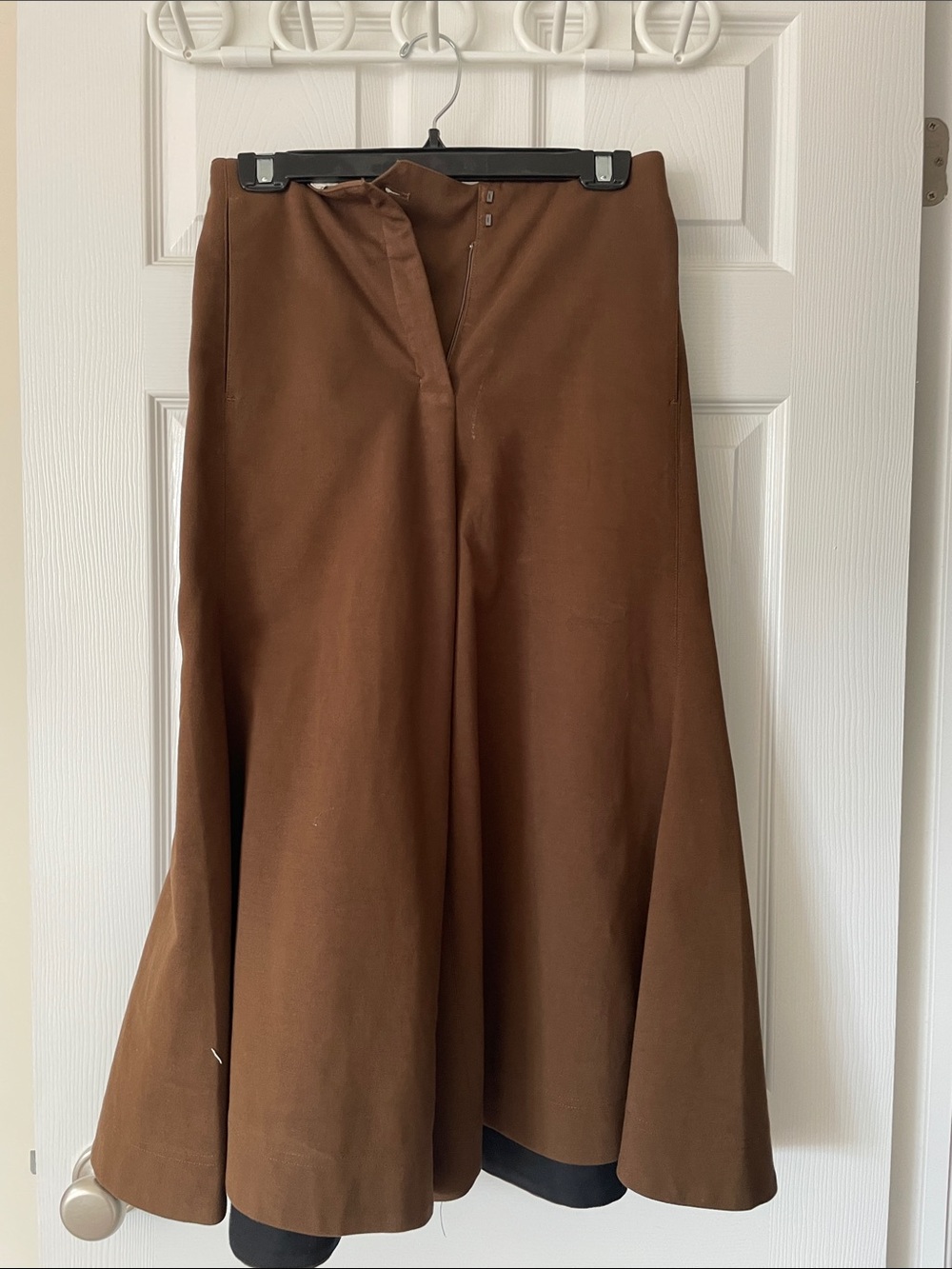 LA Designer Brown A-Line Midi Skirt - Classic Women's Skirt - Picture 3 of 7